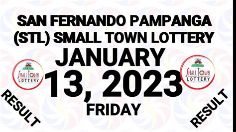 STL Pampanga January 13, 2023 (Friday) 1st/2nd/3rd Draw.